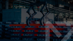 Steel coils inside a rolling mill