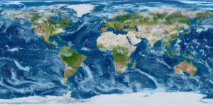 World map of international shipping routes